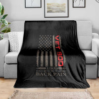 Vet Bod Throw Blanket Funny Veteran Like Dad Bod But More Back Pain US Flag - Wonder Print Shop