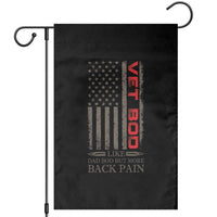 Vet Bod Garden Flag Funny Veteran Like Dad Bod But More Back Pain US Flag - Wonder Print Shop