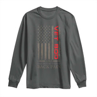 Vet Bod Long Sleeve Shirt Funny Veteran Like Dad Bod But More Back Pain US Flag - Wonder Print Shop