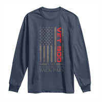 Vet Bod Long Sleeve Shirt Funny Veteran Like Dad Bod But More Back Pain US Flag - Wonder Print Shop
