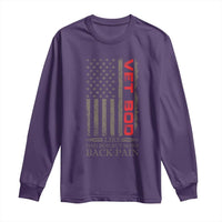 Vet Bod Long Sleeve Shirt Funny Veteran Like Dad Bod But More Back Pain US Flag - Wonder Print Shop