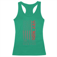 Vet Bod Racerback Tank Top Funny Veteran Like Dad Bod But More Back Pain US Flag - Wonder Print Shop