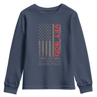 Vet Bod Youth Sweatshirt Funny Veteran Like Dad Bod But More Back Pain US Flag - Wonder Print Shop