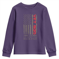 Vet Bod Youth Sweatshirt Funny Veteran Like Dad Bod But More Back Pain US Flag - Wonder Print Shop