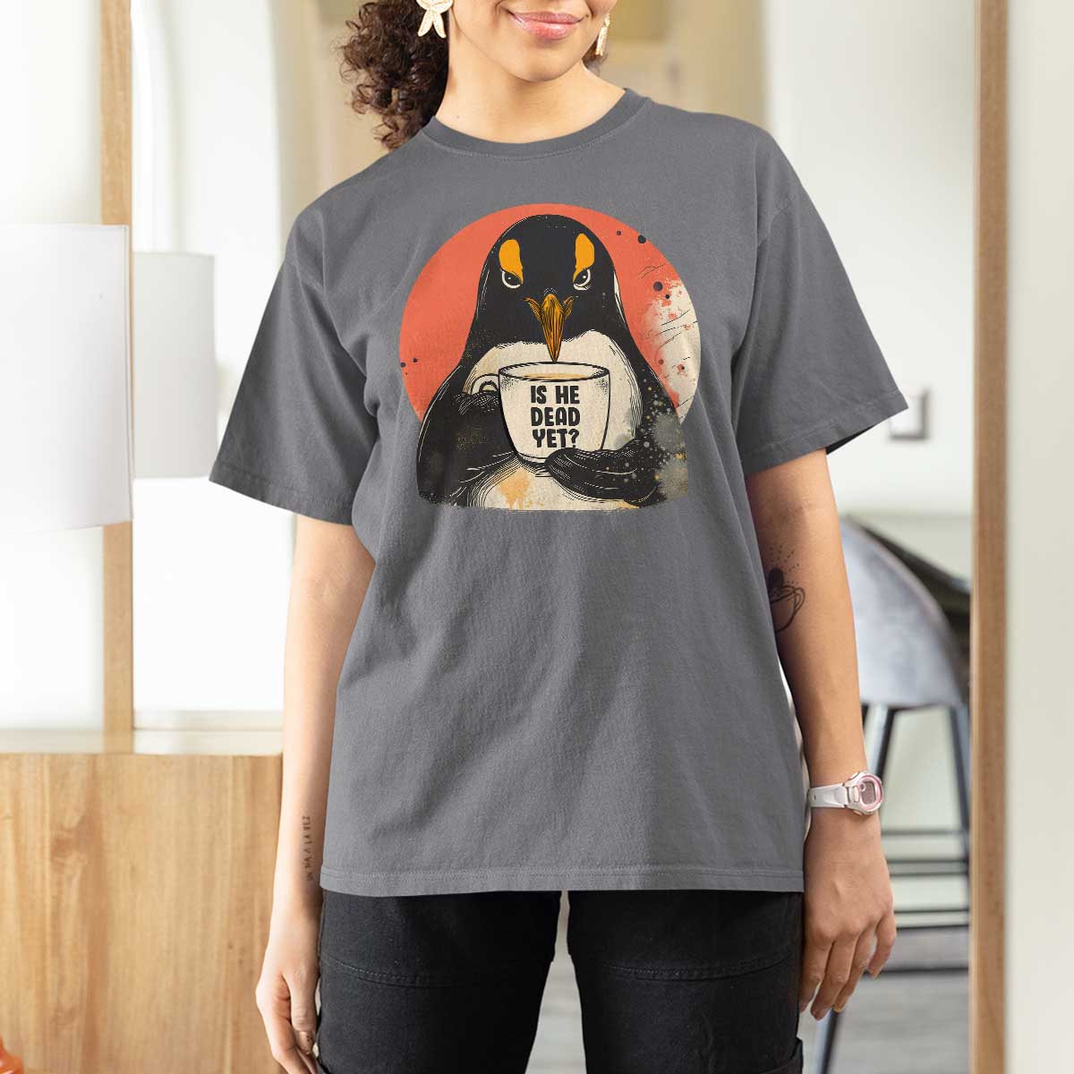 Is He Dead Yet T Shirt For Women Penguins Resist and Persist