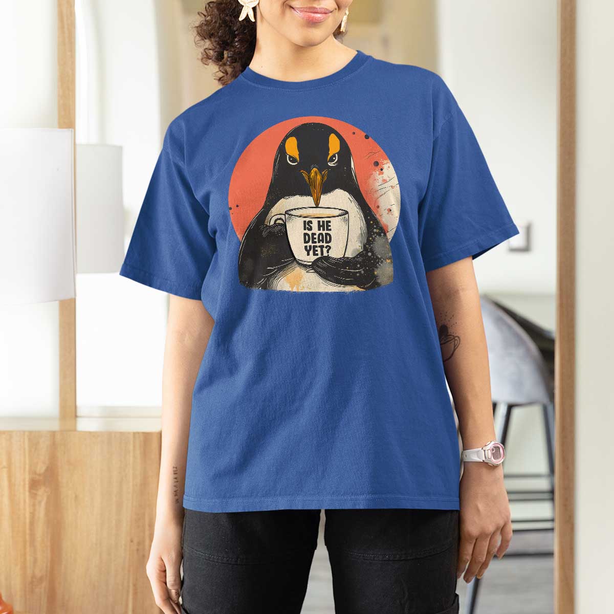 Is He Dead Yet T Shirt For Women Penguins Resist and Persist