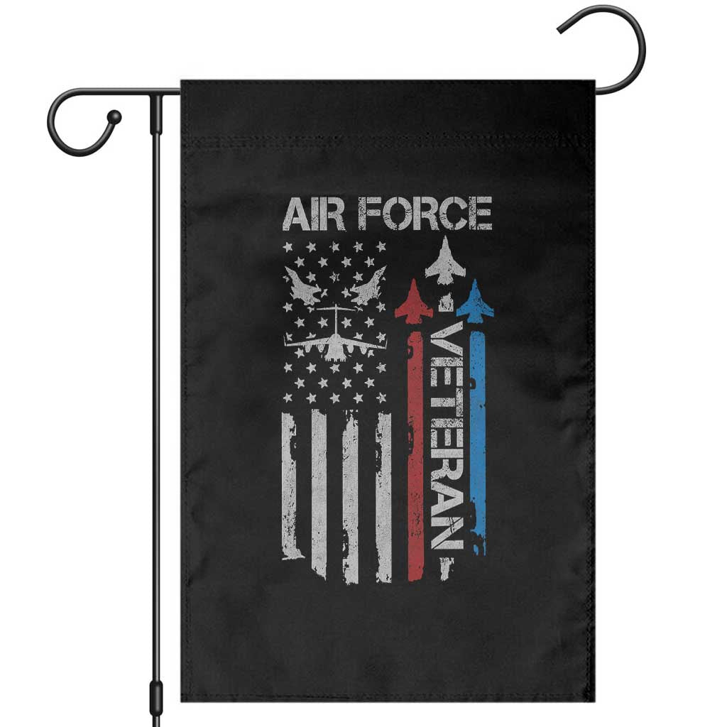 Air Force Veteran Garden Flag Distressed American Flag Retired Dad Grandpa