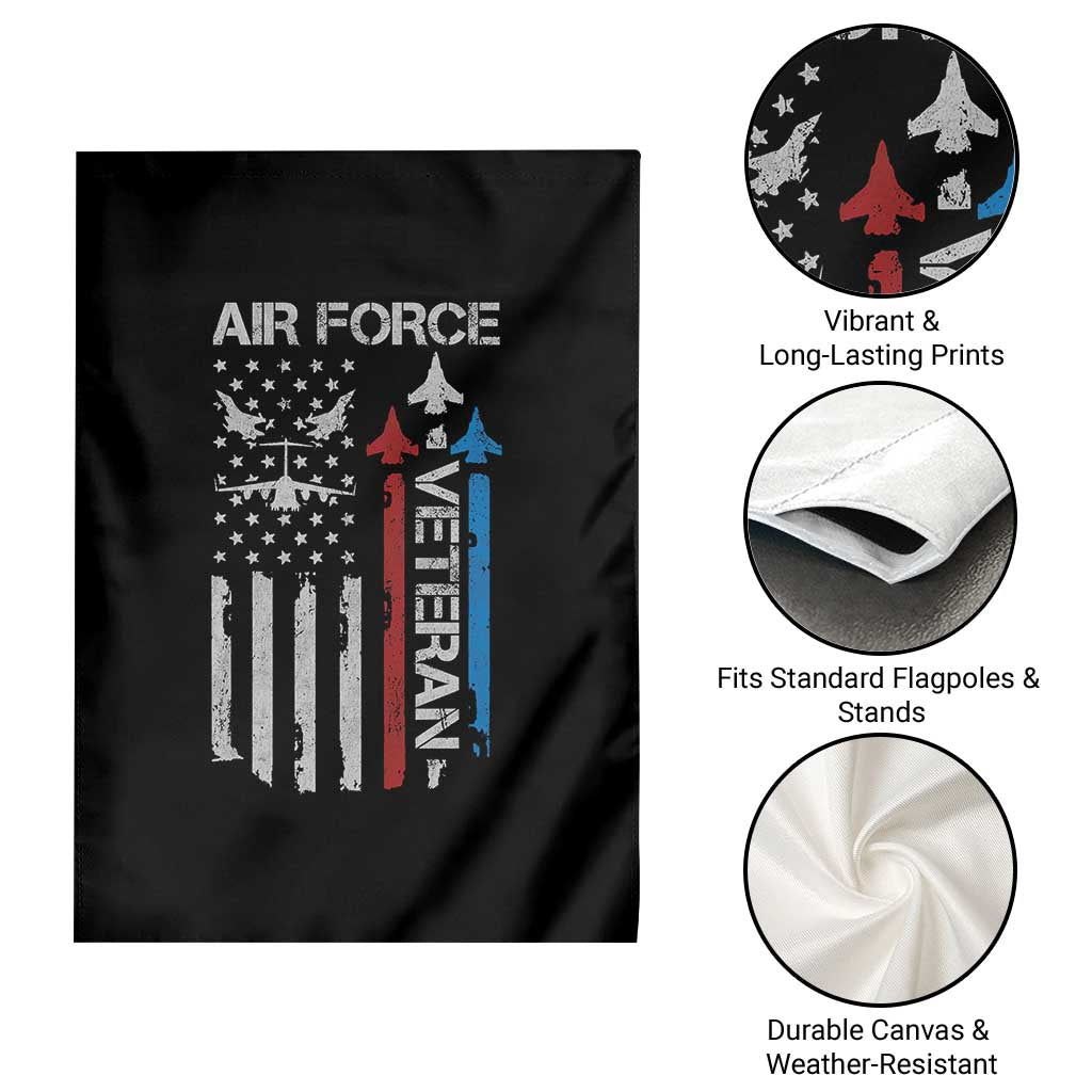 Air Force Veteran Garden Flag Distressed American Flag Retired Dad Grandpa
