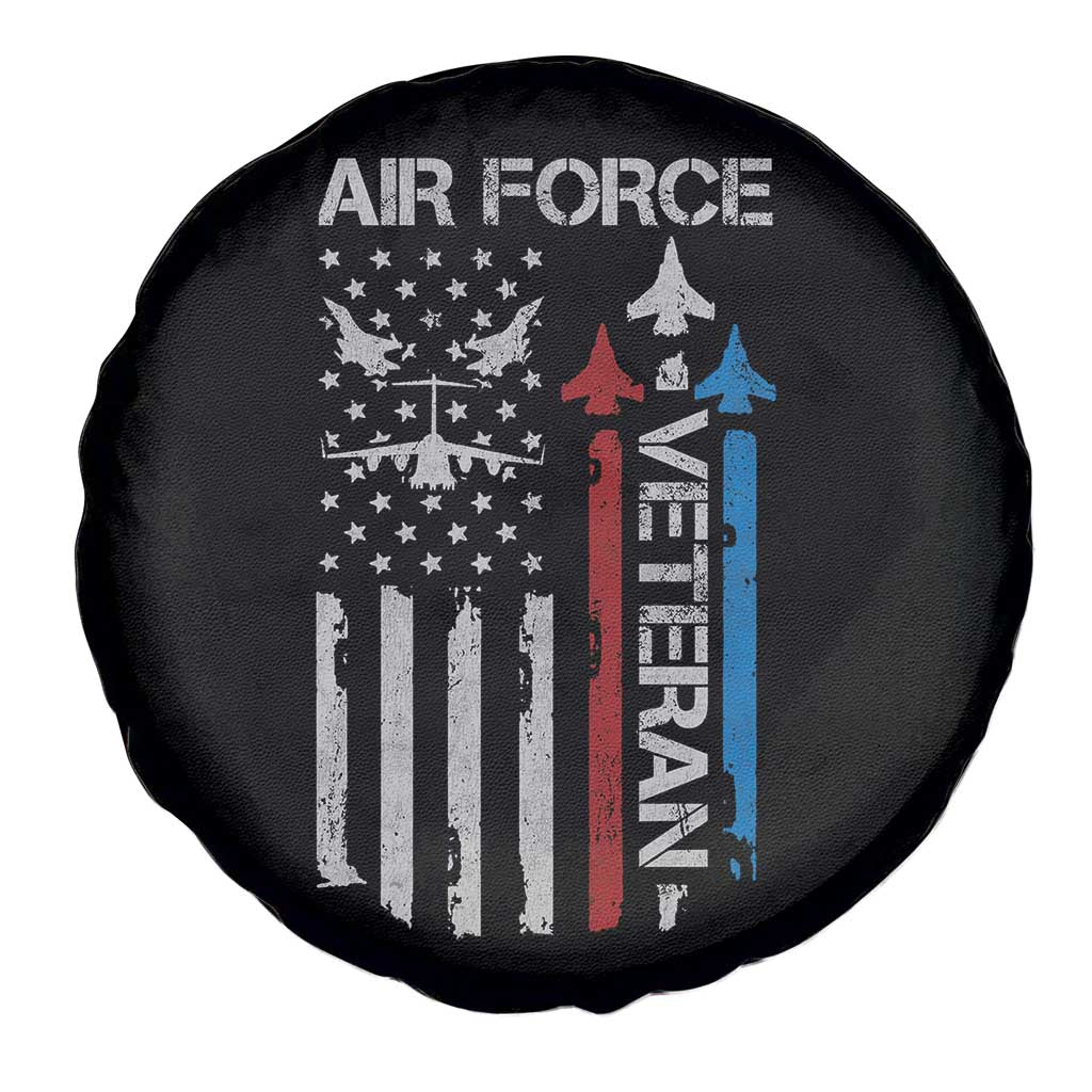 Air Force Veteran Spare Tire Cover Distressed American Flag Retired Dad Grandpa