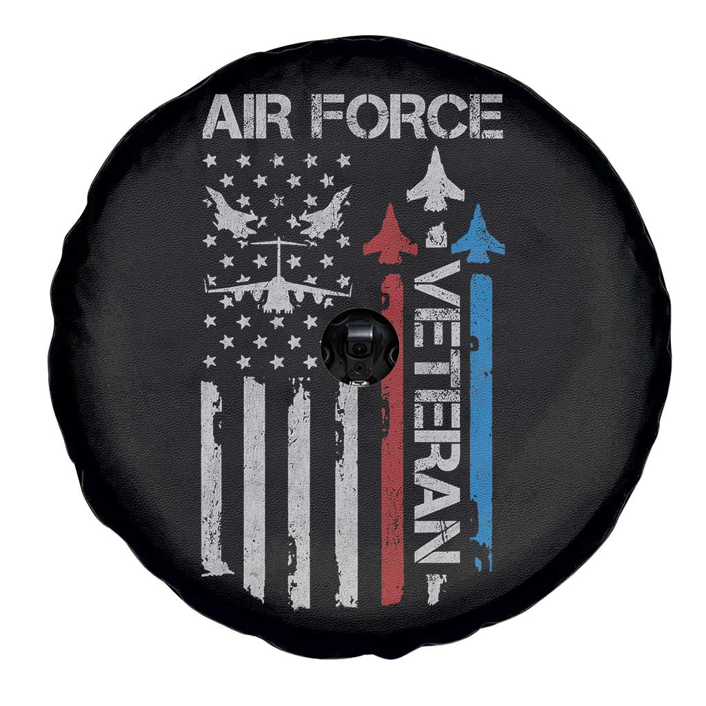 Air Force Veteran Spare Tire Cover Distressed American Flag Retired Dad Grandpa