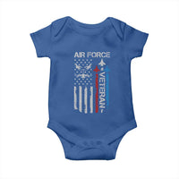 Air Force Veteran Baby Onesie Distressed American Flag Retired Dad Grandpa