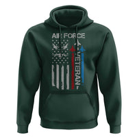 Air Force Veteran Hoodie Distressed American Flag Retired Dad Grandpa