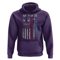 Air Force Veteran Hoodie Distressed American Flag Retired Dad Grandpa
