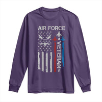 Air Force Veteran Long Sleeve Shirt Distressed American Flag Retired Dad Grandpa