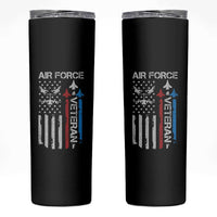 Air Force Veteran Skinny Tumbler Distressed American Flag Retired Dad Grandpa