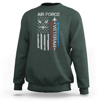 Air Force Veteran Sweatshirt Distressed American Flag Retired Dad Grandpa