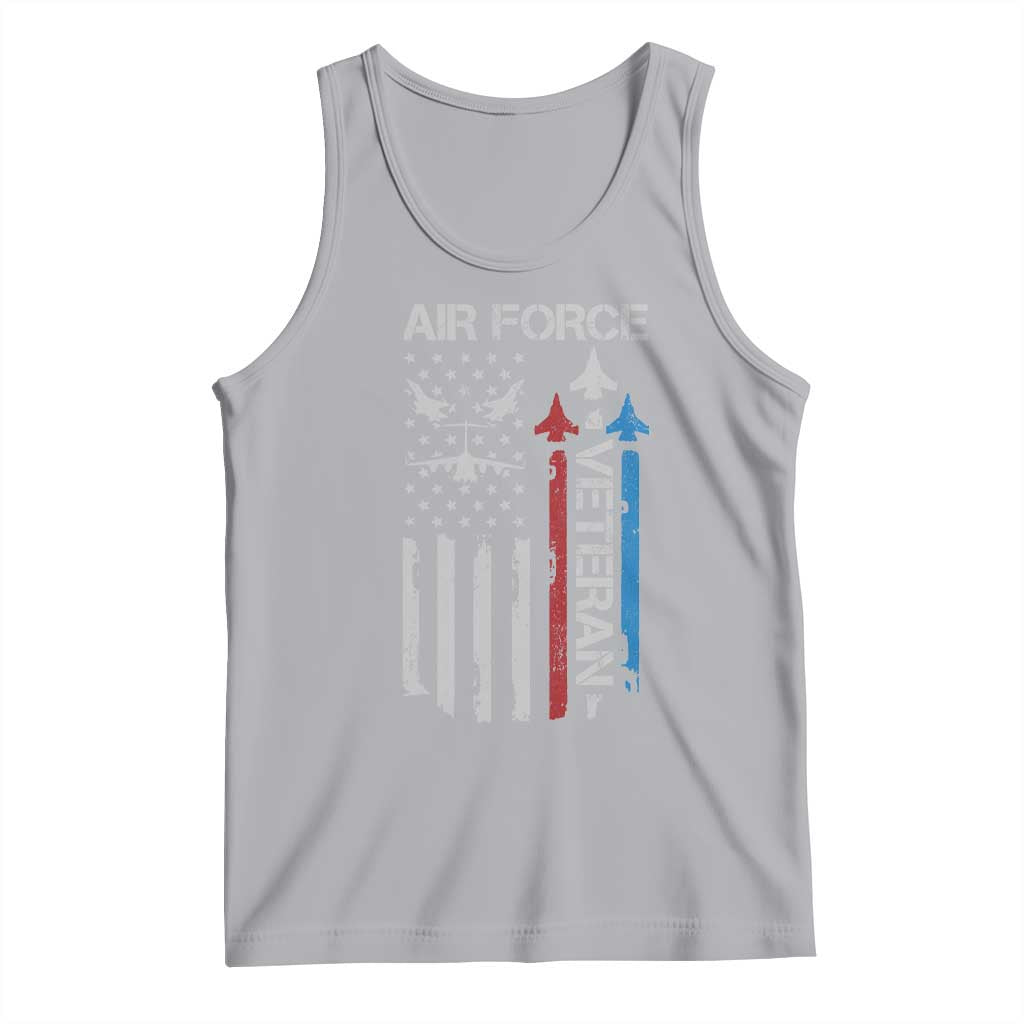 Air Force Veteran Tank Top Distressed American Flag Retired Dad Grandpa