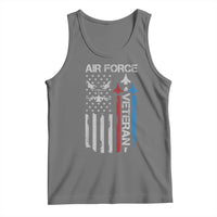 Air Force Veteran Tank Top Distressed American Flag Retired Dad Grandpa