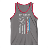 Air Force Veteran Tank Top Distressed American Flag Retired Dad Grandpa