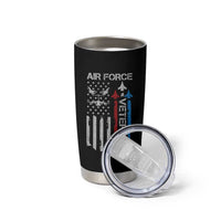 Air Force Veteran Tumbler Cup Distressed American Flag Retired Dad Grandpa