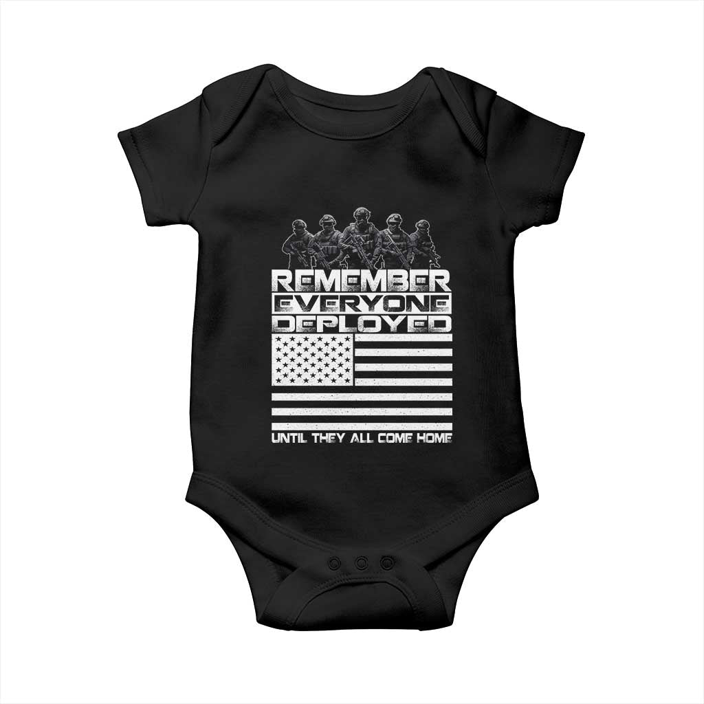 R.E.D Friday Baby Onesie Remember Everyone Deployed Military US Flag - Wonder Print Shop
