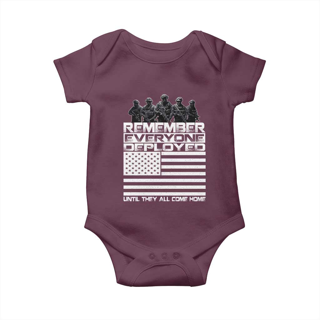 R.E.D Friday Baby Onesie Remember Everyone Deployed Military US Flag - Wonder Print Shop
