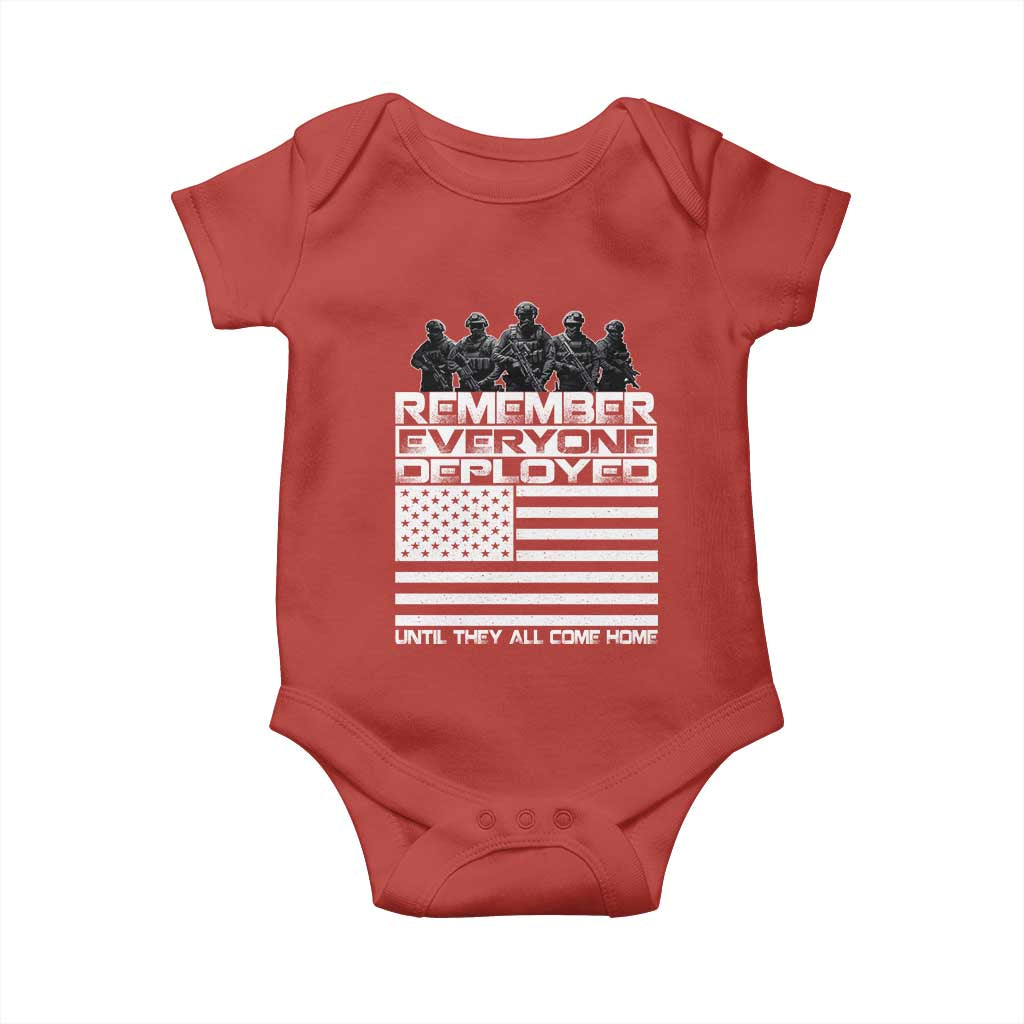 R.E.D Friday Baby Onesie Remember Everyone Deployed Military US Flag - Wonder Print Shop