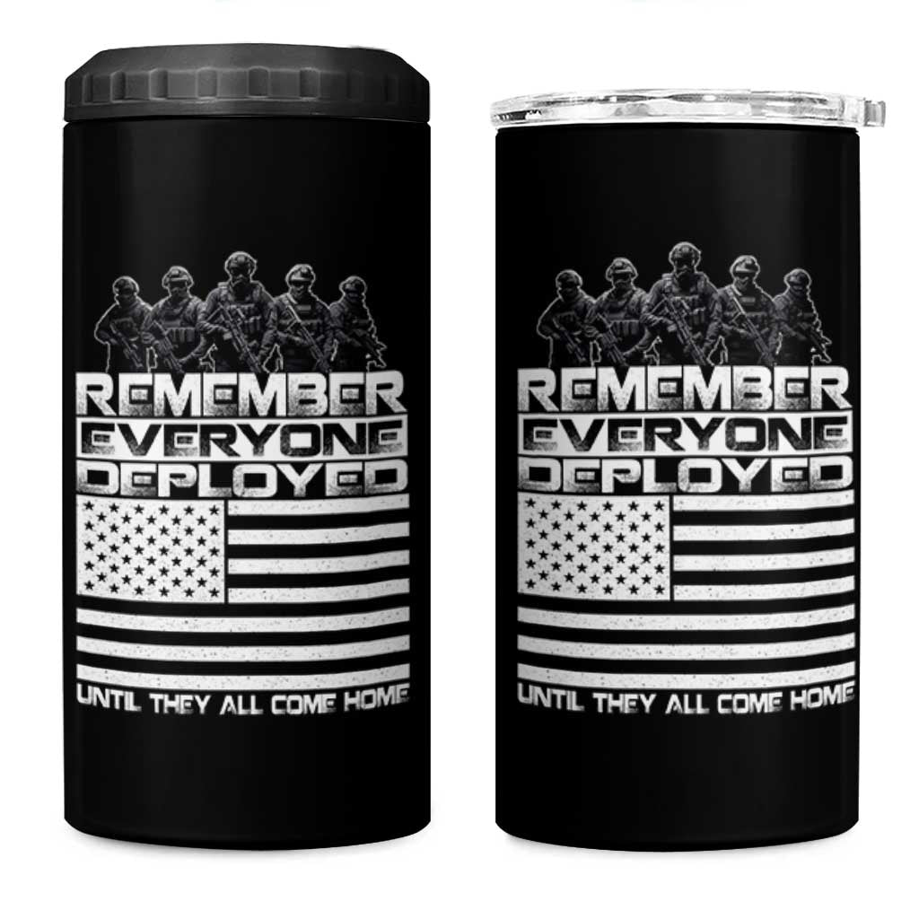 R.E.D Friday 4 in 1 Can Cooler Tumbler Remember Everyone Deployed Military US Flag - Wonder Print Shop