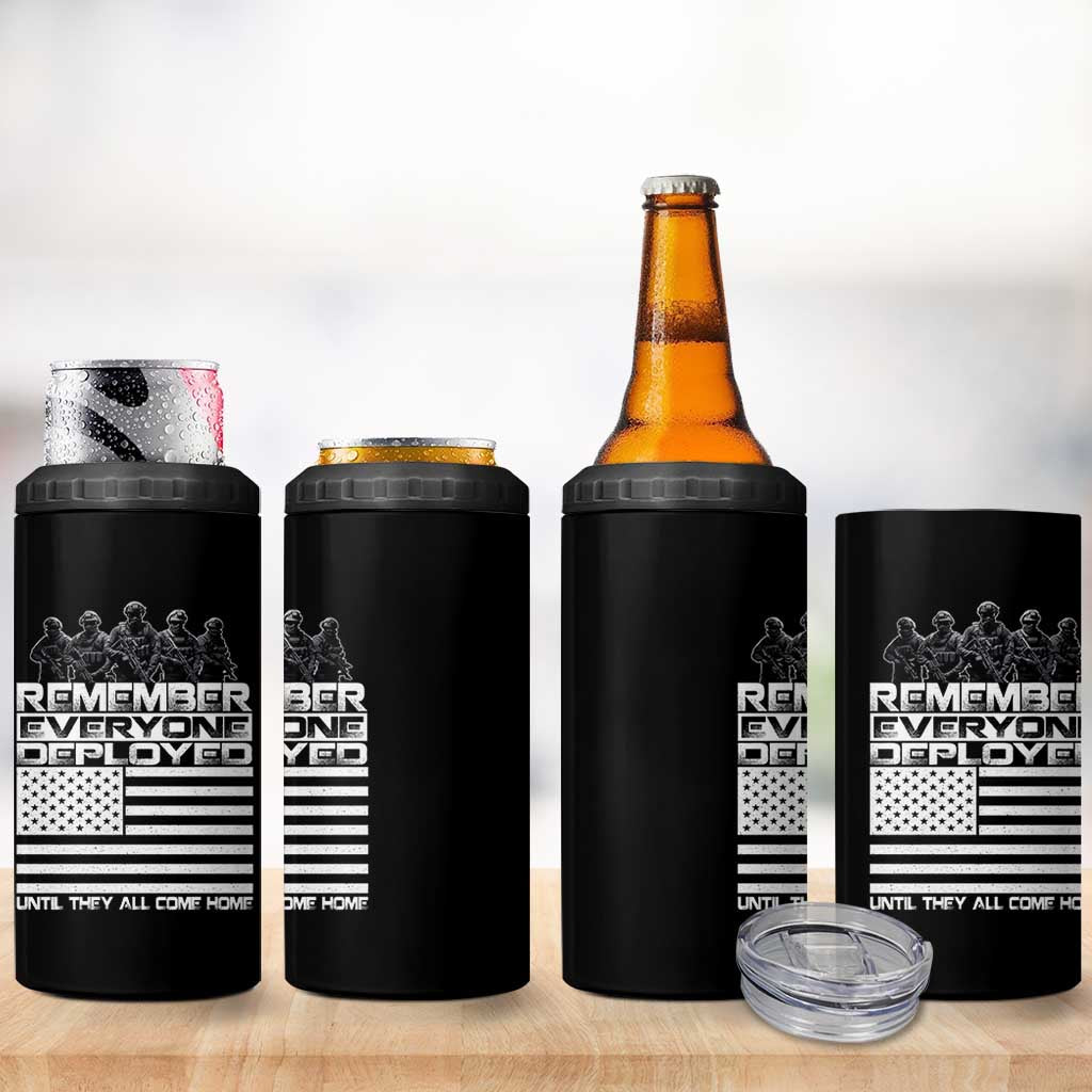 R.E.D Friday 4 in 1 Can Cooler Tumbler Remember Everyone Deployed Military US Flag - Wonder Print Shop