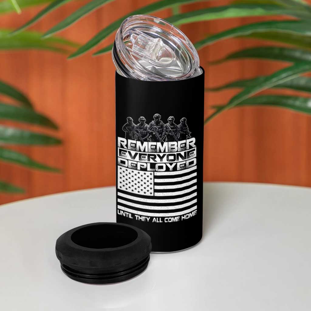 R.E.D Friday 4 in 1 Can Cooler Tumbler Remember Everyone Deployed Military US Flag - Wonder Print Shop
