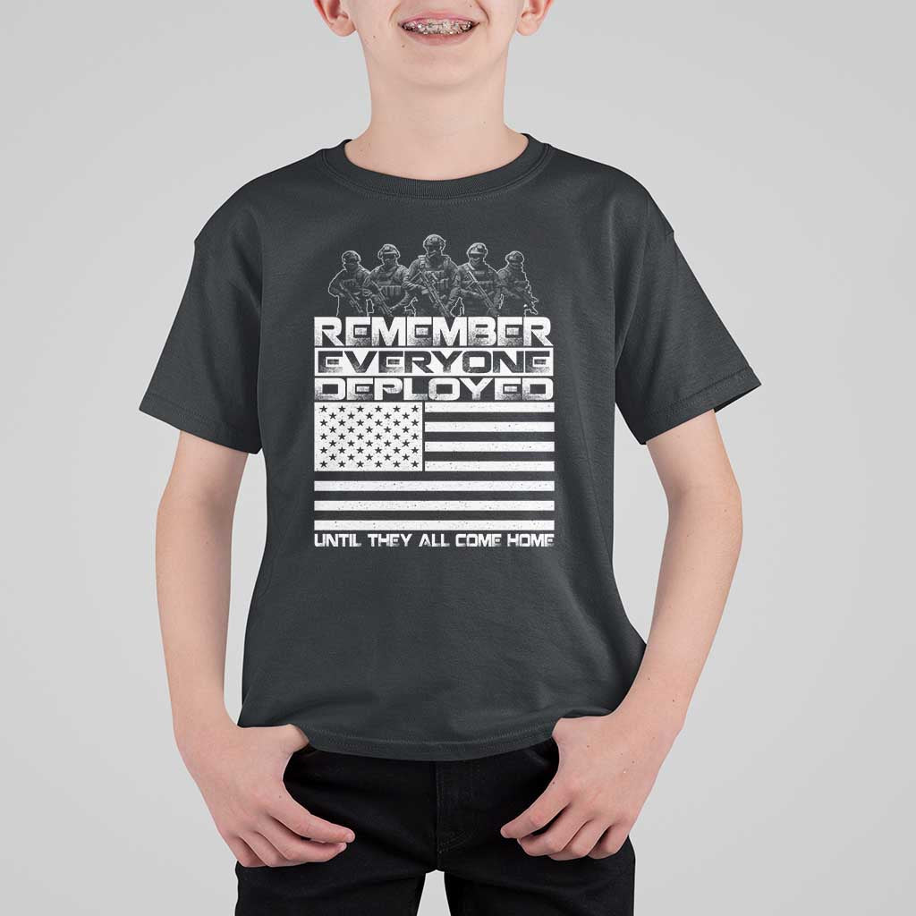 R.E.D Friday T Shirt For Kid Remember Everyone Deployed Military US Flag - Wonder Print Shop