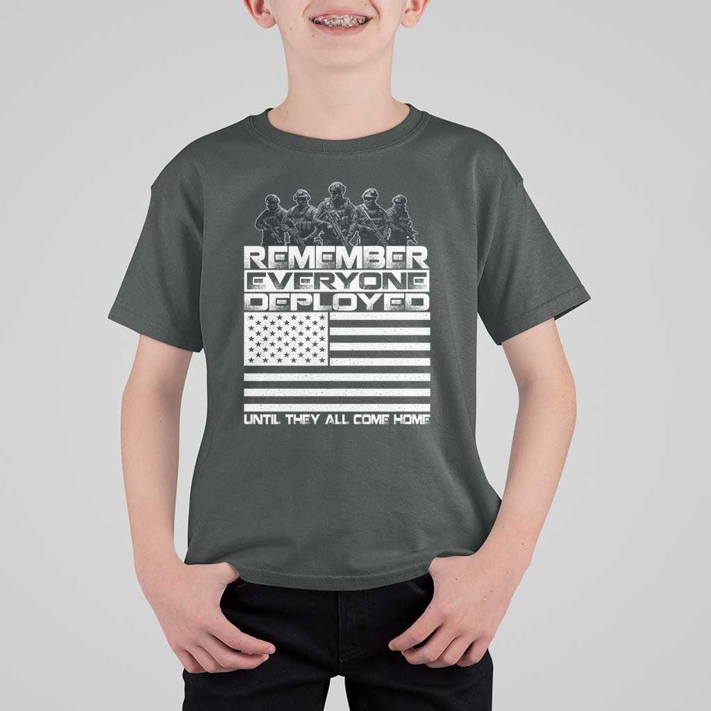 R.E.D Friday T Shirt For Kid Remember Everyone Deployed Military US Flag - Wonder Print Shop