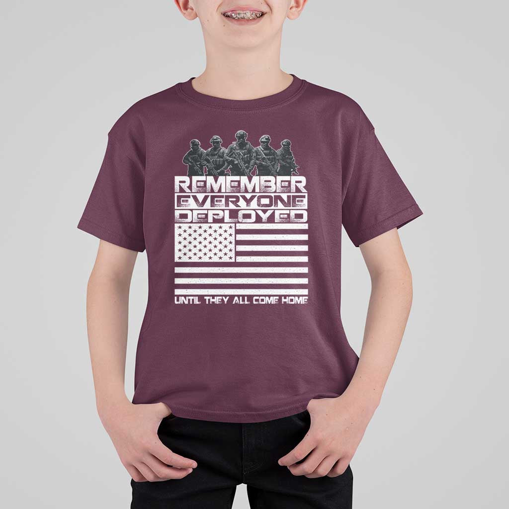 R.E.D Friday T Shirt For Kid Remember Everyone Deployed Military US Flag - Wonder Print Shop
