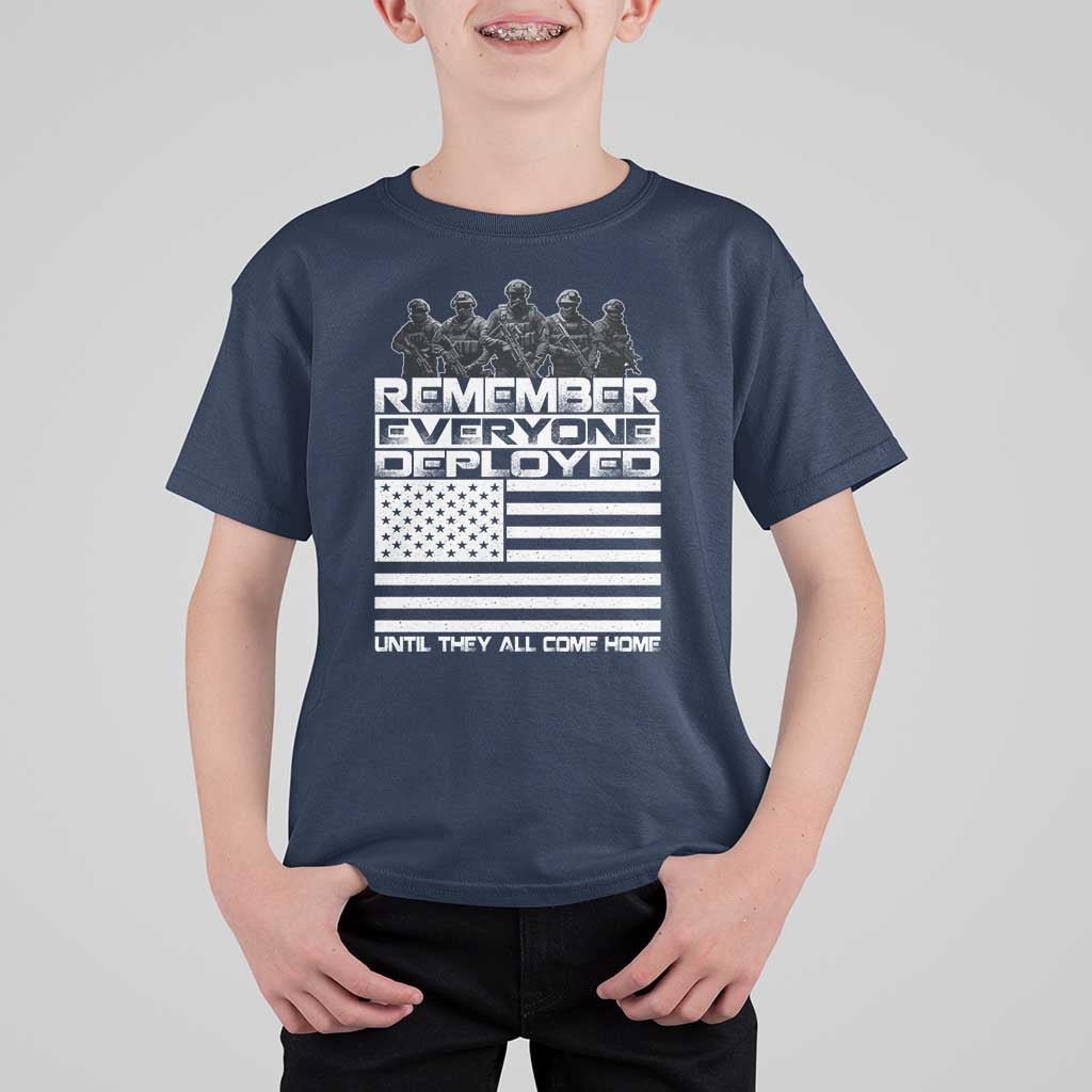 R.E.D Friday T Shirt For Kid Remember Everyone Deployed Military US Flag - Wonder Print Shop