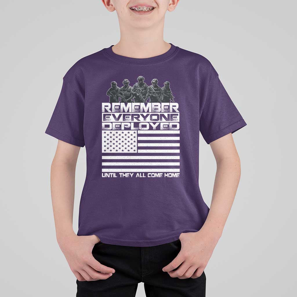 R.E.D Friday T Shirt For Kid Remember Everyone Deployed Military US Flag - Wonder Print Shop