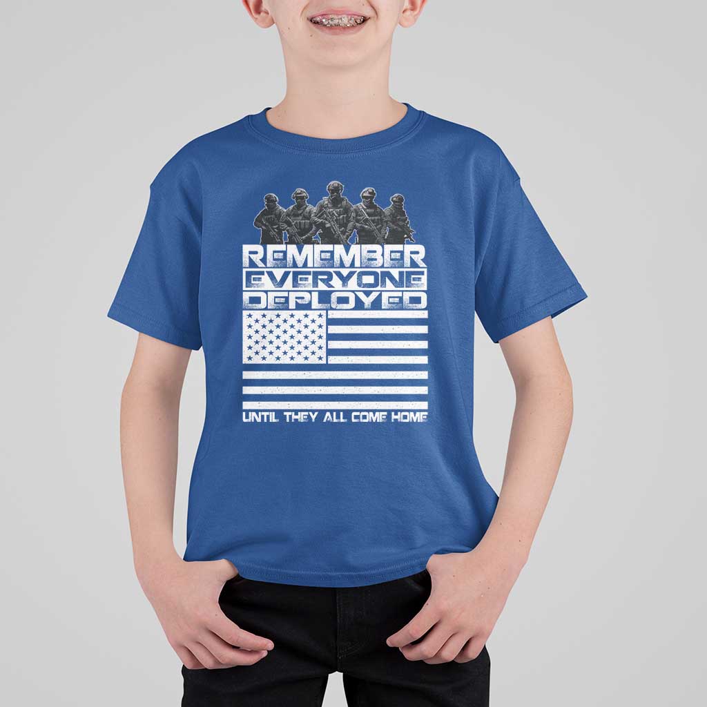 R.E.D Friday T Shirt For Kid Remember Everyone Deployed Military US Flag - Wonder Print Shop