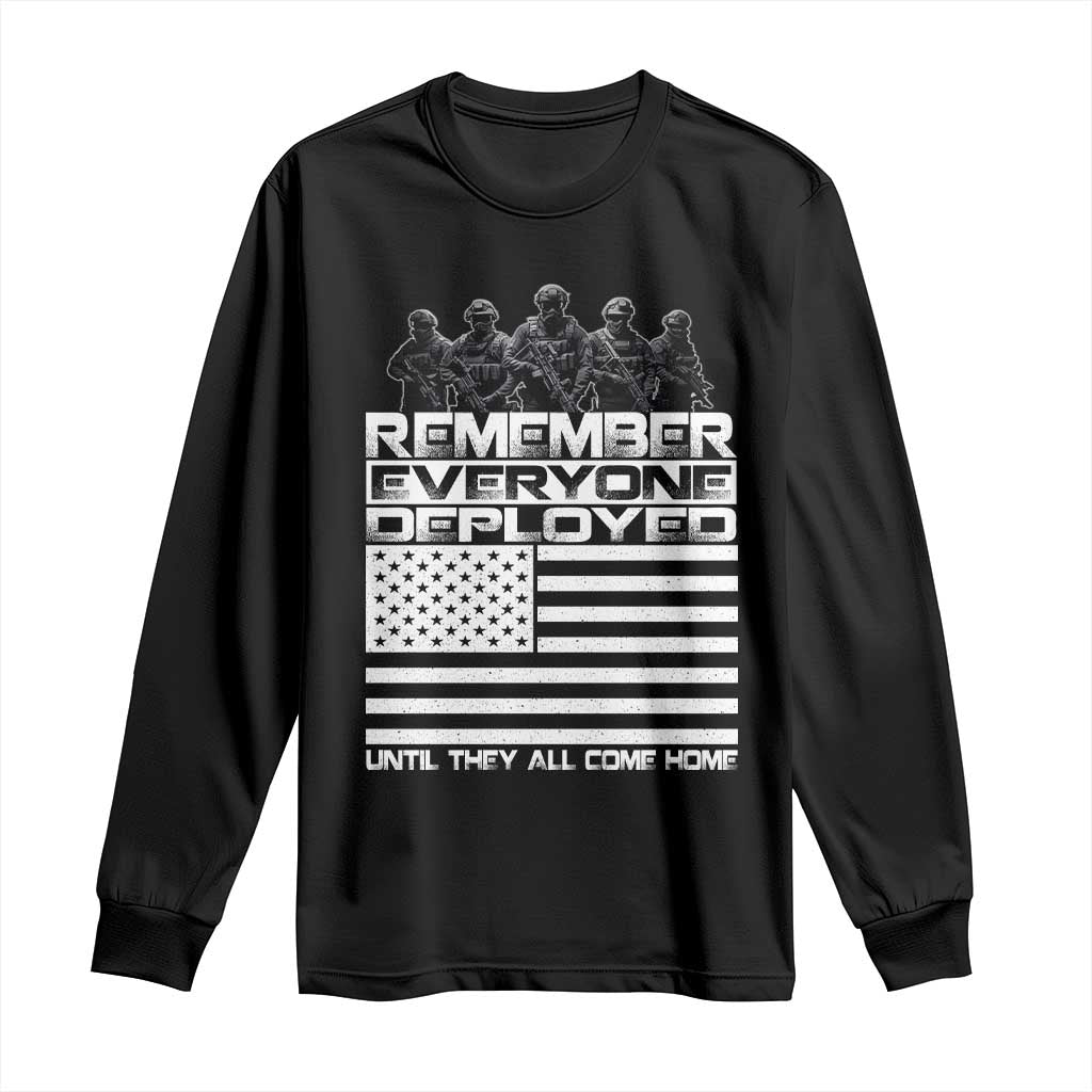 R.E.D Friday Long Sleeve Shirt Remember Everyone Deployed Military US Flag - Wonder Print Shop