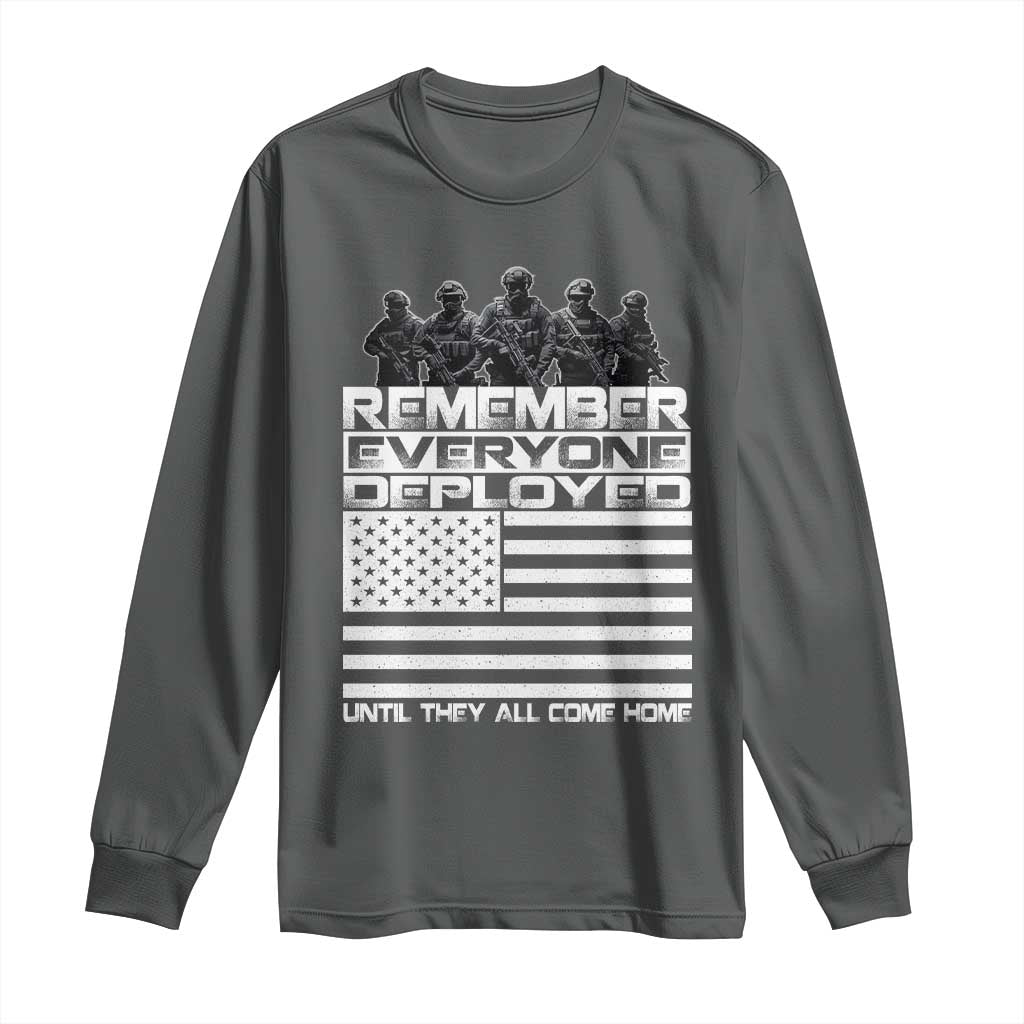 R.E.D Friday Long Sleeve Shirt Remember Everyone Deployed Military US Flag - Wonder Print Shop