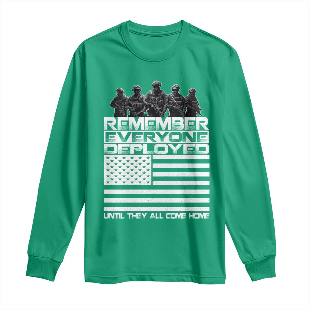 R.E.D Friday Long Sleeve Shirt Remember Everyone Deployed Military US Flag - Wonder Print Shop