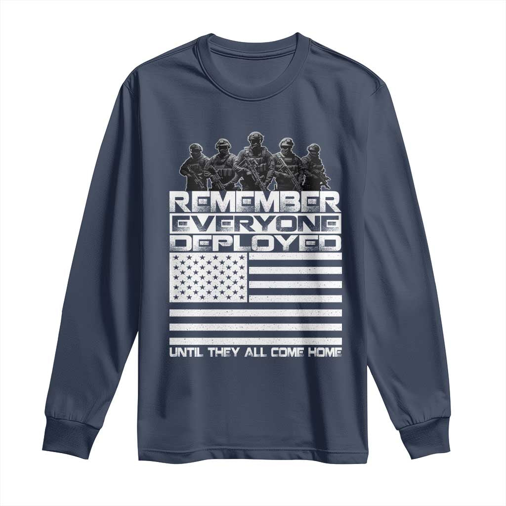R.E.D Friday Long Sleeve Shirt Remember Everyone Deployed Military US Flag - Wonder Print Shop