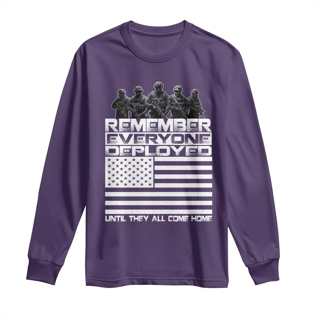 R.E.D Friday Long Sleeve Shirt Remember Everyone Deployed Military US Flag - Wonder Print Shop