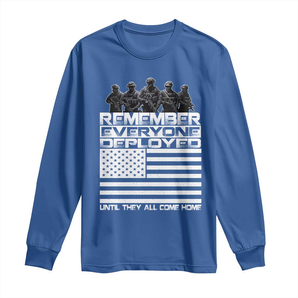 R.E.D Friday Long Sleeve Shirt Remember Everyone Deployed Military US Flag - Wonder Print Shop