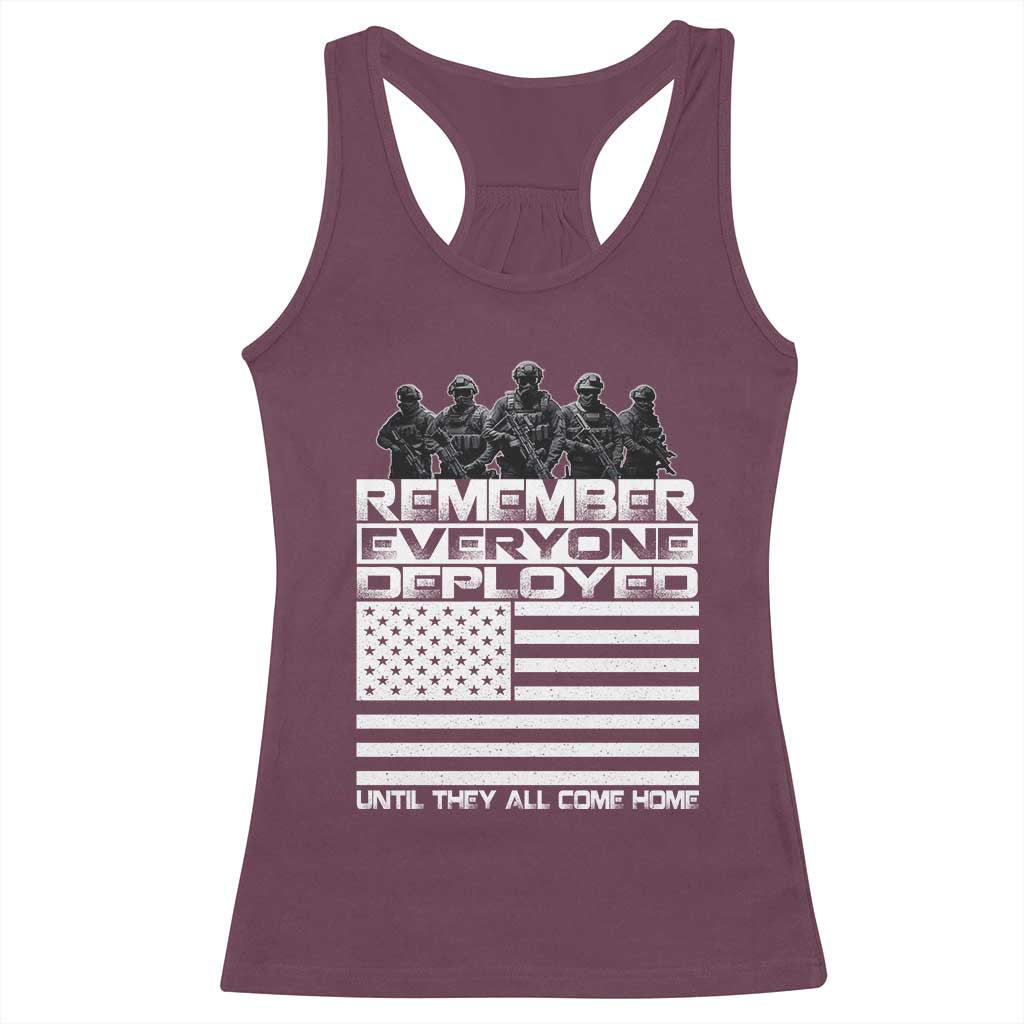 R.E.D Friday Racerback Tank Top Remember Everyone Deployed Military US Flag - Wonder Print Shop
