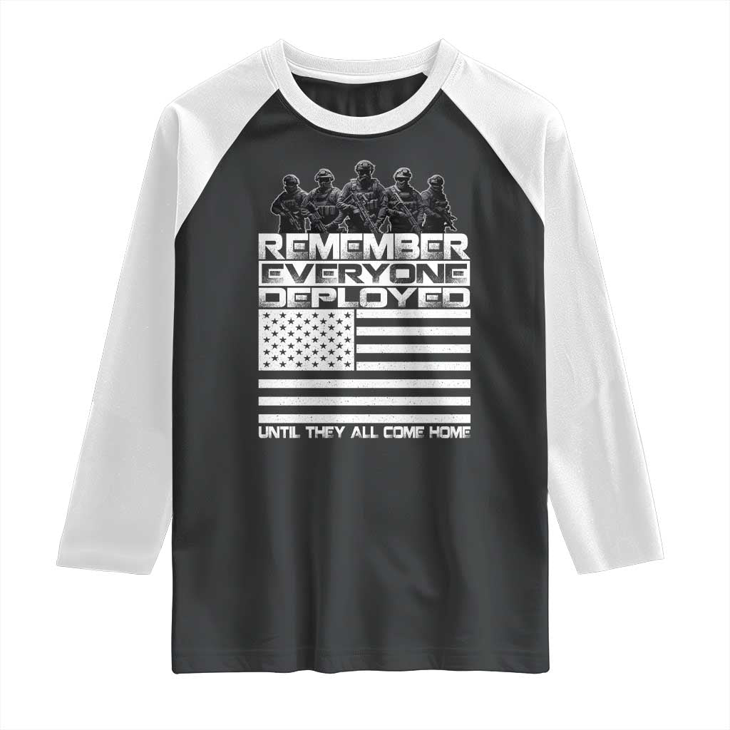 R.E.D Friday Raglan Shirt Remember Everyone Deployed Military US Flag - Wonder Print Shop