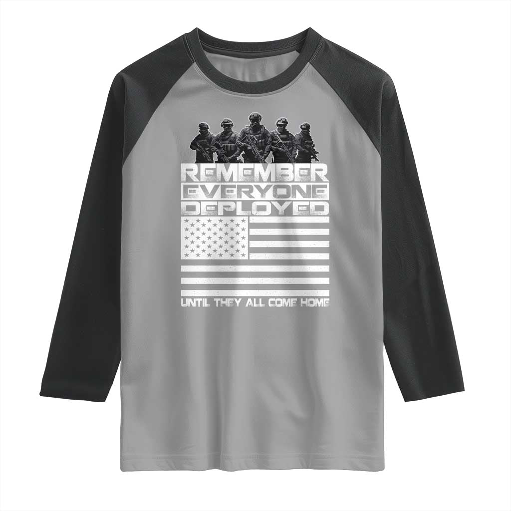 R.E.D Friday Raglan Shirt Remember Everyone Deployed Military US Flag - Wonder Print Shop