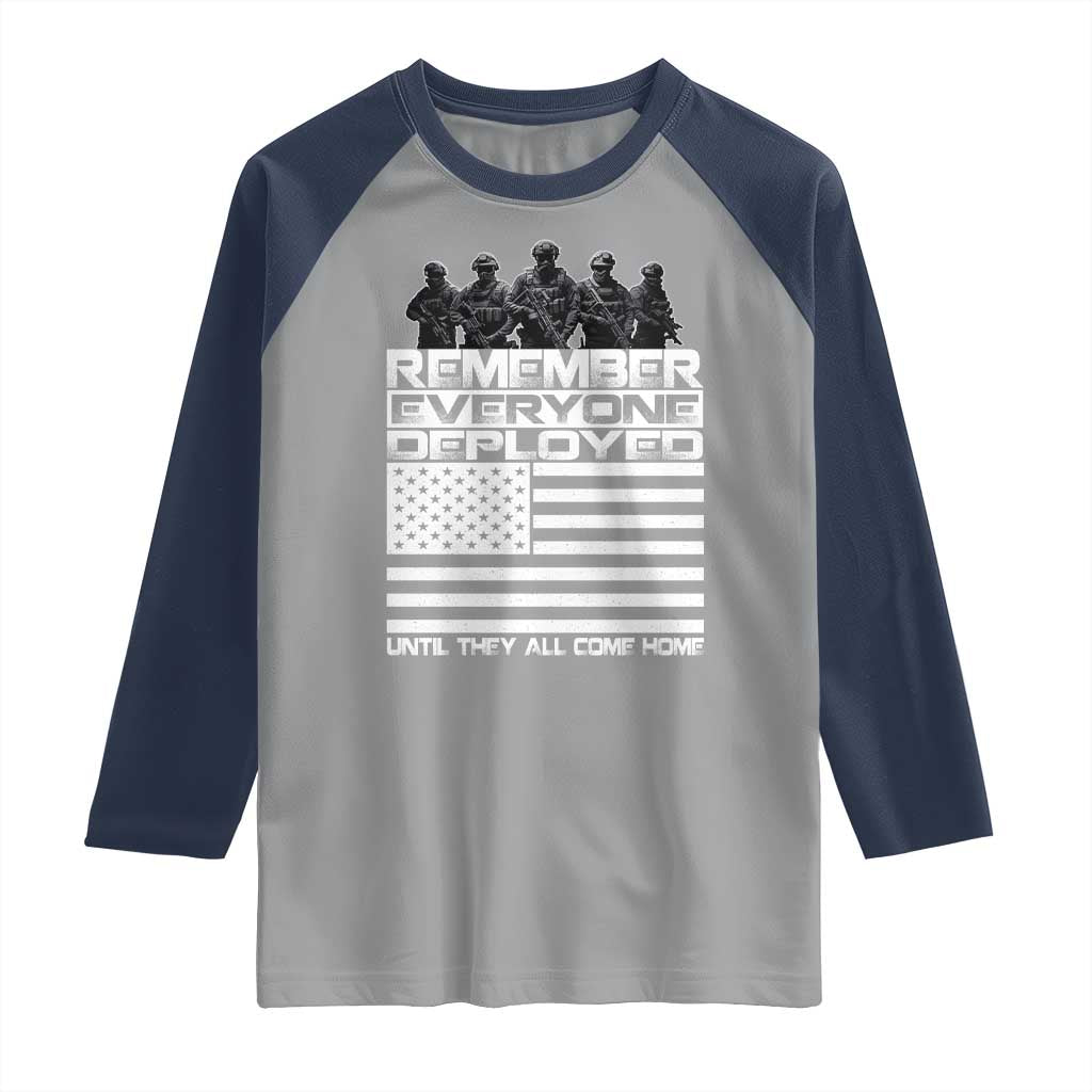 R.E.D Friday Raglan Shirt Remember Everyone Deployed Military US Flag - Wonder Print Shop