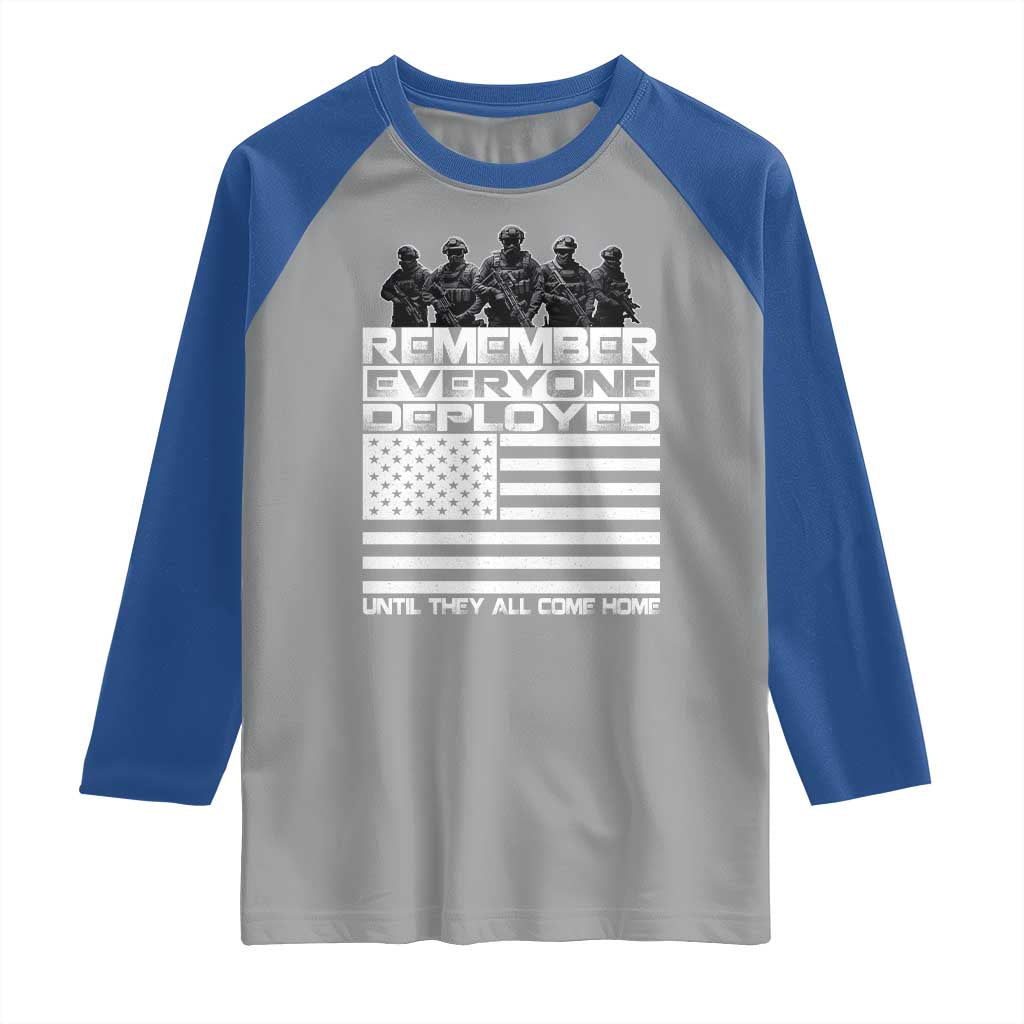 R.E.D Friday Raglan Shirt Remember Everyone Deployed Military US Flag - Wonder Print Shop