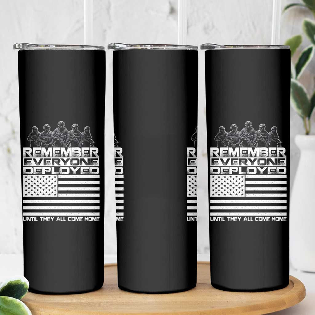 R.E.D Friday Skinny Tumbler Remember Everyone Deployed Military US Flag - Wonder Print Shop