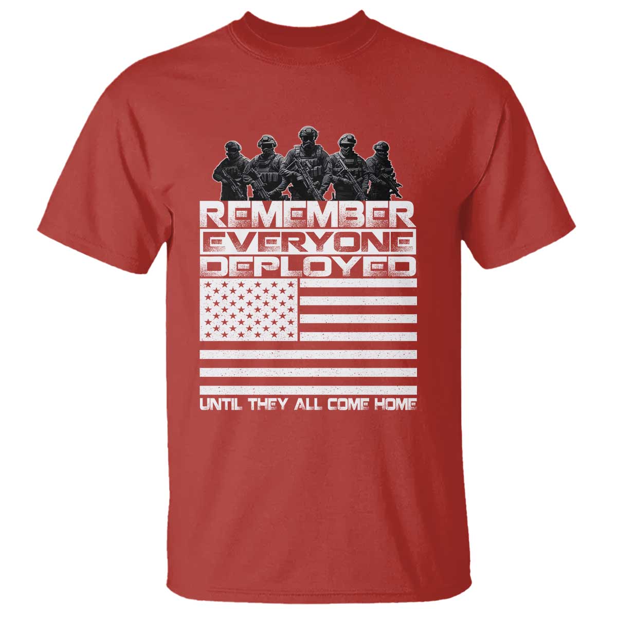R.E.D Friday T Shirt Remember Everyone Deployed Military US Flag - Wonder Print Shop