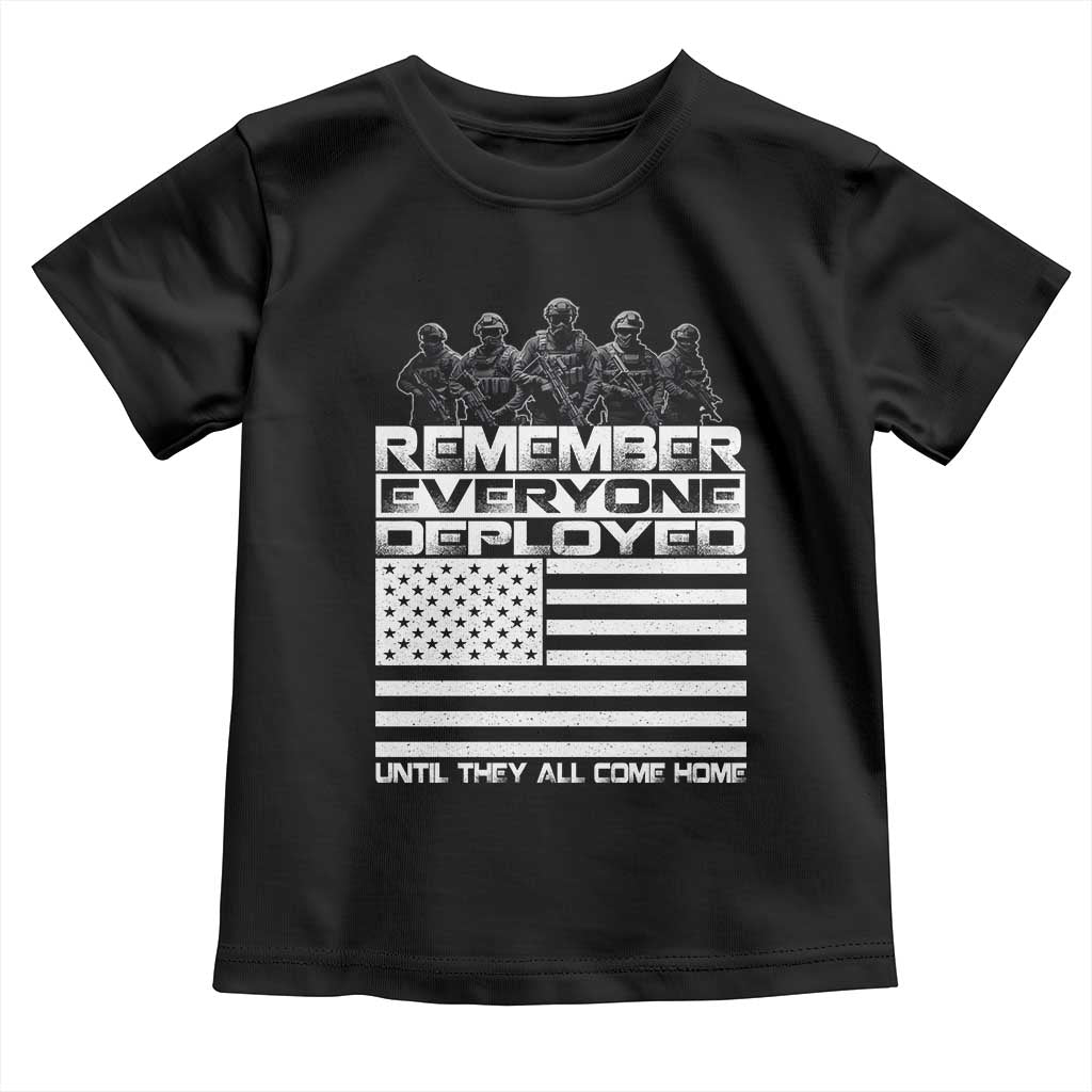 R.E.D Friday Toddler T Shirt Remember Everyone Deployed Military US Flag - Wonder Print Shop
